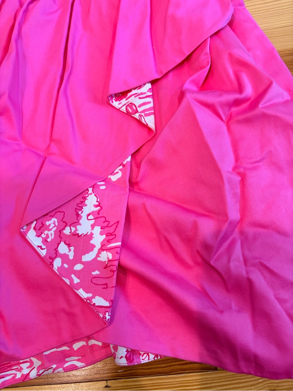 Lilly Pulitzer Strapless Hot Pink Beaded Waist Dress - Picture 6 of 8